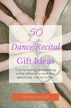 several pairs of ballet shoes with the words, 50 dance retail gift ideas if you're looking for something a little different to mark their special day, look no further