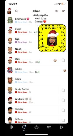 the screenshoter is showing different avatars on their phone's screen, including an image of a woman wearing a santa hat