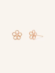 Inspired by the delicate flower, our Daisy Earrings are crafted in solid 14k gold, lightweight and dainty, these petite stud earrings will bring much love and joy to the wearer past the wonderful days of spring. Rose Gold Flower Earrings In 14k Gold, 14k Rose Gold Flower Earrings, Rose Gold 14k Gold Flower Earrings, Dainty 14k Gold Pierced Flower Earrings, Dainty Yellow Gold Flower Earrings, Delicate 14k Gold Flower Earrings, Delicate 14k Rose Gold Earrings, 14k Gold Flower Charm Earrings, Dainty 14k Gold Flower Earrings For Anniversary