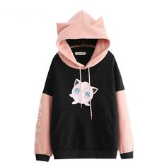 Kawaii Women's Kpop Style Hoodie Fleece sweater With Ears Harajuku Jpop | eBay Miraculous Spoilers, Pokemon Hoodie, Japanese Hoodie, Kawaii Sweater, Kawaii Hoodie, Hoodie Ideas, Baddie Outfit, Fashion Kawaii, Tokyo Street Fashion