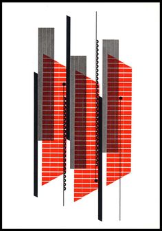 an image of red and black lines on white paper