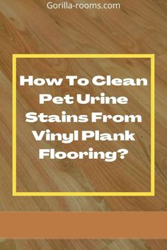 how to clean pet urine stains from vinyl plank flooring