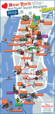 the new york city tourist attractions map