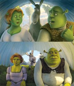 an image of the same movie scene with two different characters