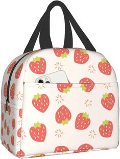 Carry your meals in sweet style with our Strawberry Print Insulated Lunch Bags – adorable and practical accessories that keep your food fresh while adding a touch of fruity charm to your lunchtime routine. These kawaii lunch bags aren't just for carrying meals; they're a celebration of the delightful allure of strawberries and the joy of combining function with fashion. Transform your lunchtime with the delightful charm of our Strawberry Print Insulated Lunch Bags – where freshness meets fruity Strawberry Lunch, Picnic Boxes, Kawaii Lunch, Pink Strawberries, Practical Accessories, Picnic Box, Kawaii Games, Kawaii Bags, Kawaii Backpack