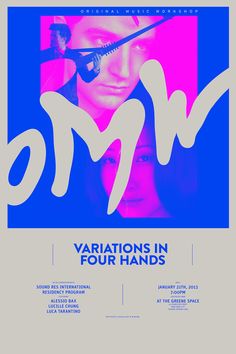 the poster for variations in four hands, with an image of a man and woman