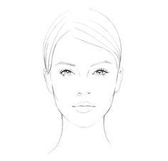 a drawing of a woman's face with short hair