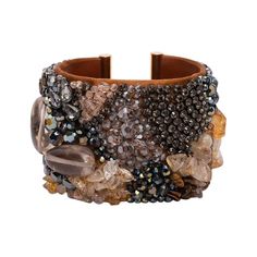 Daniel Swarovski - Cuff bracelet made of leather sewn with beads. From the 1990s. Additional information: Condition: Very good condition Dimensions: Circumference: 17 cm (6,69 in) - Openning: 2 cm (0,79 in) - Width: 5,5 cm (2,17 in) Seller Reference: BRA280 Adjustable Brown Leather Bracelet For Party, Elegant Brown Leather Bracelet For Party, Brown Leather Bracelet For Party, Luxury Adjustable Beaded Bracelets For Party, Party Beaded Cuff Bracelet, Elegant Beaded Leather Bracelets, Elegant Leather Beaded Bracelets, Beaded Cuff Bracelet For Party, Party Leather Cuff Bracelets