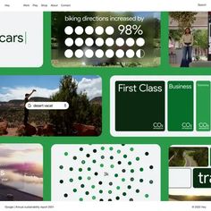 the first class website is displayed with green and white images