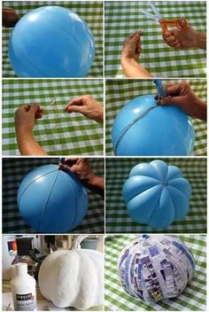 how to make a pumpkin out of balloons