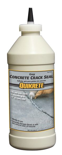 QUIKRETE Concrete Crack Seal is formulated to fill cracks on any horizontal concrete surface, including sidewalks, walkways, steps, patios, decks, appliance platforms, etc. QUIKRETE 1-QT Concrete Crack Seal 32 Fluid ounce(s) Concrete Crack repair in Gray | 864000 Fix Cracked Concrete, Repair Cracked Concrete, Mortar Repair, Concrete Repair Products, Driveway Repair, Cracked Concrete, Concrete Repair, Concrete Resurfacing, Gray Concrete