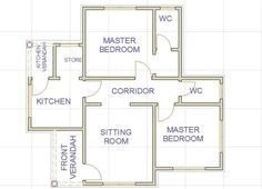 the floor plan for a house with three rooms