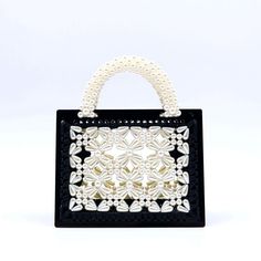 Free U.S. shipping. Style: Rhinestone & Jewelry , color:Black, suite for season：Summer, Autumn ，Going out, Hanging out, Honeymoon, Material Beads, Black and White Pearl Crossbody Beaded Bag Transparent Satchel Handbag Flower Shelf, Bead Bag, Lv Bags, Pearl Bag, Shelf Storage, Beaded Handbag, Room Storage, Desktop Storage, Travel Storage