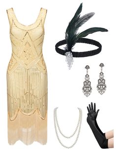 PRICES MAY VARY. 8 Pcs Roaring 20s costumes for women: 1 pcs 1920s dresses for women, 2 pcs flapper headbands, 1 pcs vintage earrings, 1 pcs faux pearl necklace, 2 pcs long costume flapper gloves, 1 pcs plastic holder rod Material: This 1920 style dresses is crafted from polyester and soft mesh fabric, embellished with sequins, long fringe, and sparkling beaded details Vintage Elegant Glam Features:The great gatsby dresses features a deep U neck and a daring backless design.The flexible fringes Summer Gatsby Style Flapper Dress For Costume Party, Summer Gatsby Style Flapper Dress For Vintage Events, Summer Flapper Dress For Costume Party, Fitted Art Deco Flapper Dress For Costume Party, Fitted Flapper Dress For Vintage Events, Elegant Fitted Flapper Dress For Costume, Gatsby Style Flapper Dress For Costume Party, Gatsby Style Fitted Flapper Dress For Costume Party, Fitted Flapper Dress For Costume Party Gatsby Style