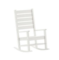 a white rocking chair on a white background