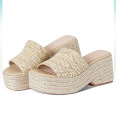 Never Worn Open Toe Platform Sandals, Espadrille Platform Wedges, Braided Jute Platform Sandals, Non-Slip Sole, Soft Pu Leather Insole, Dressy Sandals For Women Summer Offer Your Feet Cool And Comfort For The Whole Day. These Simple Trendy Espadrilles Go Well With Skirts, Shirts, Leggings, Dresses And Other Clothes You Like In Wardrobe. Versatile Design Is Perfect For Daily Occasions Like Vacation, Work, Shopping, Office, Party, Wedding And Just At Home. Tan Leather Sandals, Dressy Sandals, Tory Burch Sandals, Asics Running Shoes, Espadrilles Platform, Platform Sandals Heels, Office Party, Punta Cana, Yellow Leather