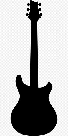 an electric guitar silhouetted on a transparent background, with no background clippings