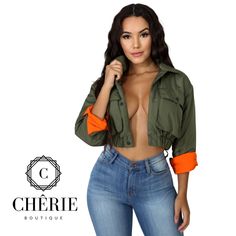 "This bomber crop jacket features, a non-stretch fabric, collard neckline, front pockets, long sleeves, finished with a front button up closure. Model is wearing a small Hand wash cold water Do not bleach   MODEL STATS Height: 5.5\" Bust:34\" / Waist:27\" / Hips:42\"" Casual Fitted Cropped Jacket, Fitted Casual Cropped Jacket, Fitted Cropped Casual Jacket, Fitted Cropped Jacket With Pockets And Long Sleeves, Fitted Long Sleeve Cropped Jacket With Pockets, Fitted Collared Cropped Jacket For Spring, Trendy Cropped Fitted Outerwear, Trendy Collared Cropped Jacket With Pockets, Trendy Fitted Cropped Outerwear