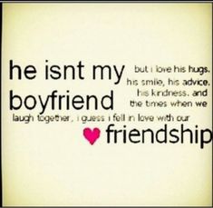 a quote with the words, he isn't my boyfriend and his girlfriend on it