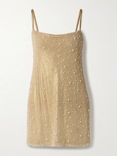 Shop SARA CRISTINA Mare embellished tulle mini dress, Explore the latest SARA CRISTINA women's collection today on NET A PORTER Nights In The City, Gold Tulle, Tulle Mini Dress, Beach Getaways, Embellished Dress, Gold Dress, Clothes Collection, Summer Nights, Fashion Bracelets