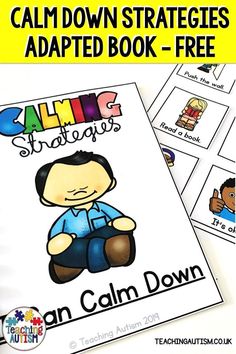 the calm down strategy book for children to practice their reading skills