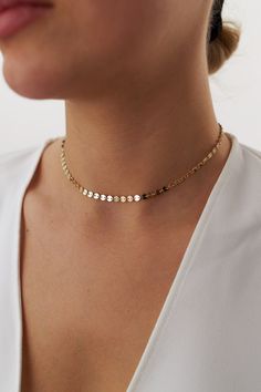 Our new simple and elegant circle chain choker necklaces, as always made in 14k solid gold. You can wear these necklaces with a free mind without worrying about water, perfume, or conditioner contact since real gold doesn't tarnish.★ Necklace Features (this listing is for a single necklace only)• Gold Kt: 14K Solid Gold (all pieces are stamped for authenticity)• Available Gold Color: Yellow Gold• Chain Width: 4.0 mm Single Necklace, Mumbo Jumbo, Circle Chain, Heart Beating Fast, Water Perfume, About Water, Free Mind, Dainty Gold Necklace, Gold Circle