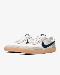 Nike Killshot 2 Leather Men's Shoe. Nike.com Nike Leather, Nike Shoe, Men Nike, Navy Shoes, Blue Nike, Midnight Navy, Inspiration Mode, Tennis Shoes