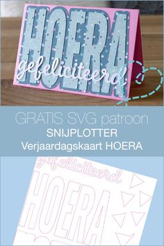 some type of handmade greeting card with the word hora on it and an image of