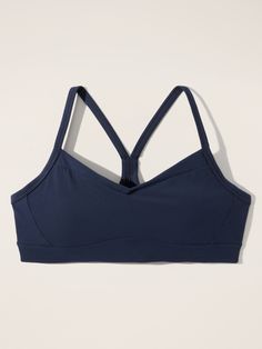 BEST FOR STUDIO: yoga + barre + pilates IMPACT: Light-impact workouts, best for A-C cups FEEL: Powervita fabric is buttery soft with support that feels like a gentle hug FAVE: Sleek racerback design provides distraction-free mobility and airflow Removable cups Designed for A-C cups IMPACT: For light-impact workouts. Solid Sports Bra With Built-in Cups For Workout, Yoga Activewear With Built-in Padding And Sculpting Fit, Stretch Sports Bra With Light Support For Barre, Yoga Activewear With Light Support And Sculpting Fit, Solid Sports Bra With Light Support For Pilates, Athleisure Sports Bra With Built-in Cups For Yoga, Stretch Sports Bra With Built-in Cups For Gym, Stretch Sports Bra With Built-in Cups For Yoga, Comfortable Fitted Sports Bra For Yoga