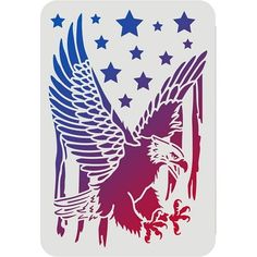 an american eagle with stars and stripes on it