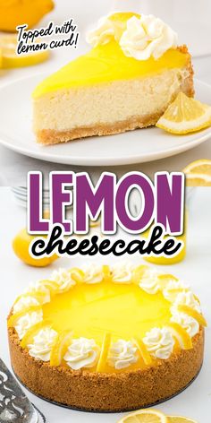 the lemon cheesecake is ready to be eaten