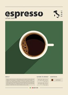 a cup of coffee with the word espresso on it