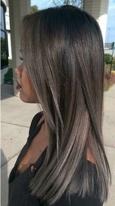 Beige Chocolate Caramel Hair, Grey Brunette Hair, Brown Ash Hair, Straight Hair Balayage, Rose Brunette, Medium Ash Brown Hair, Fall Haircolor, Medium Brunette, Highlights Brunette