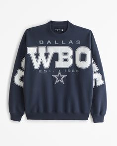 Men's Dallas Cowboys Graphic Crew Sweatshirt | Men's Tops | Abercrombie.com Dallas Cowboys Sweatshirt, Wardrobe Goals, Classic Sweatshirt, Men's Tops, Carolina Panthers, Suits Coats, Philadelphia Eagles, Crew Sweatshirts, Athletic Fits