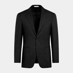 Available as a full suit or on its own, this unlined tailored blazer features a widened notch lapel, jetted pockets, and a natural unpadded shoulder. Sleek Suits With Lapel Collar And Concealed Placket, Business Blazer With Notch Lapel And Pressed Crease, Business Blazer With Pressed Crease And Notch Lapel, Sleek Tailored Single Breasted Sport Coat, Tailored Luxury Blazer For Business Meetings, Luxury Tailored Blazer For Business Meetings, Elegant Blazer With Notch Lapel For Business Meetings, Luxury Single Breasted Blazer For Business Meetings, Luxury Notch Lapel Blazer For Business