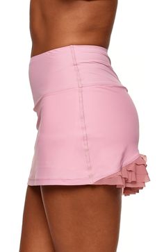 Color: Malva Description: The Cute As A Bunny Skirt is the perfect blend of fun and functionality with just the right amount of girlie! High-waisted and court-ready with an a-line silhouette and layers of flirty mesh at the back to finish. A comfy inner short and lightweight feel make this one a must-have for tennis season and beyond. Comfy inner short Designed & uniquely fit to flatter every size Layers of flirty mesh in back Performance: UVP 50+ • Quick dry • Lightweight and breathable • Chlor Tennis Season, Gym Skirt, Tennis Skort, A Bunny, Designer Shorts, Tennis Skirt, Skirts For Sale, In Hot, Pretty In Pink