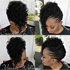 Braided Mohawk Hairstyles, Black Hair Updo Hairstyles, Curly Crochet Hair Styles, Braided Prom Hair, African Hair Braiding Styles, Natural Hair Twists, Braided Hairstyles For Teens, Hairstyles Braided, Pelo Afro