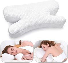 Side Sleeper Pillow Anti Wrinkle Aging Pillow Gel Shredded Memory Foam for Neck Pain Relief Pillow for Sleeping Side Back Stomach Sleeper Pillows (Regular White Style) 💠【Anti-Wrinkle】Long-term use of the U-shape Side sleeper pillow effectively minimizes facial fine lines, puffiness, wrinkling and folding of side-sleepers’ skin.Anti wrinkle pillow will definitely help you if you can be used to. 💠【Adjustable】With memory foam pillow three divided areas, you can add or remove up to an extra half p Sore Neck And Shoulders, Anti Aging Pillow, Beauty Pillow, Sore Neck, Neck Support Pillow, Silk Pillow Cover, Stomach Sleeper, Side Sleeper Pillow, Neck Pain Relief