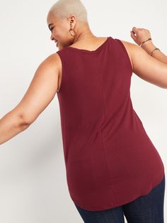 Our Luxe tank tops are supremely soft and drape beautifully.  You deserve it.  High, rounded neck.  Sleeveless.  Curved hem.  Center seam in back.  Super-soft rayon jersey, with comfortable stretch.  @modelsizes 5’9":S | 5'7":L | 5'10":XL @modelsiz Chic Sleeveless Tank Top, Summer High Neck Cotton Tank Top, High Neck Cotton Tank Top For Summer, Non-stretch Cotton Sleeveless Tank Top, Stretch Floral Print Tank Top, Cotton Sleeveless Tops, Trendy Non-stretch Sleeveless Top, Casual Sleeveless Floral Print Vest, Casual Floral Print Sleeveless Vest