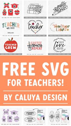 FREE SVG for Teachers School Svg Free, Free Cricut Images, Svg Free Files For Cricut, Christmas Fonts Free, Free Svg Files For Cricut, Cricut Shirts, Free Cricut, Halloween Fonts, Teachers Halloween