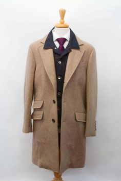 Brunello Cucinelli  Made In Italy NWT $5995 Brunello Cucinelli Men's 100% Virgin Wool Knit Overcoat With Denim Underlay  Details 100% Virgin Wool  100% Wool . Men's Stylish Pure Virgin Wool Knit Overcoat With Detachable Inner Denim Underlay Detail . Pure Wool, Denim Peep-Thru Underlay Which May Be Detached Via Inner Zipper . Elegantly Logo Brand Engraved Buttons Closures On Denim Underlay  . Notched Lapels On Coat . Elegantly Logo Brand Engraved Button Front Closures . Chest Pocket . Ticket Pock Beige Semi-formal Winter Outerwear, Elegant Custom Fit Outerwear For Fall, Winter Beige Outerwear With Spread Collar, Classic Wool Outerwear With Custom Fit, Custom Fit Wool Outerwear With Welt Pockets, Classic Custom Fit Sport Coat For Fall, Custom Fit Business Outerwear For Fall, Custom Fit Outerwear With Welt Pockets For Business Casual, Custom Fit Outerwear For Business In Fall