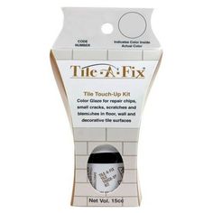 the a - fix tile touch up kit for ceramic tiles in white packaging with black trim