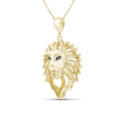 Ross-Simons - Gold Over Silver Lion Head Pendant Necklace, Multicolored Diamond Accents. 18". This fierce feline shines with courage and pride. Crafted from high-polished 18kt yellow gold over sterling silver, our lion head pendant necklace has a piercing gaze of blue diamond accents and a luxurious mane of yellow diamond accents. Suspends from a sleek box chain and finishes with a springring clasp. 18kt yellow gold over sterling silver lion head pendant necklace. Our blue diamonds are natural d Jewelry Design Ideas, Lion Head Bracelet, Fine Jewelry Design, Lion Head Necklace, Pendant Necklace Diamond, Catalog Request, Lion Pendant, Mens Fashion Jewelry, Diamond Birthstone