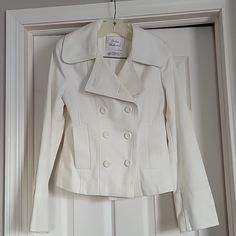 Nwot Urban Behavior Jacket. Size Medium. Color Is A White/Light Cream. Some Stains (See Last 2 Pics). Not Sure Where The Stains Came From As This Has Never Been Used. Cream Jacket, Light Cream, Fit Check, White Cream, Cream White, White Light, Favorite Outfit, Winter Outfits, Fashion Shoes