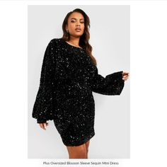 Style: Bodycon Dress Fabric: Sequin Length: Mini Sleeve Length: Long Sleeve 95% Polyester, 5% Elastane. Plus Size Shift Dress, Plus Size Bodycon Dresses, Plus Size Bodycon, Blouson Sleeve, Purple Mini Dresses, Perfect Style, Black Bodycon Dress, Sequin Mini, Sequin Mini Dress