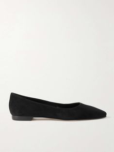 MANOLO BLAHNIK Gelista suede ballet flats Classic Evening Flats, Elegant Formal Flats, Manolo Blahnik Shoes Flats, Suede Ballet Flats, Ballet Flat Shoes, Manolo Blahnik, Net A Porter, Cropped Jeans, Women Collection