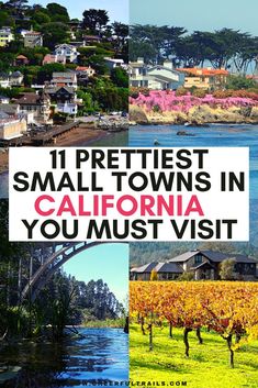 Beautiful small towns in California, United States California Hidden Gems, California Beach Towns, Best California Beaches, Usa Vacations, Small Towns In California, Prettiest Beach, California Towns, California Travel Guide