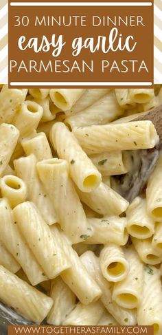 pasta with parmesan cheese and sauce in a bowl