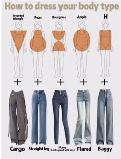 Triangle Body Shape Outfits, Inverted Triangle Outfits, Mode Tips, Types Of Jeans, Fashion Vocabulary, Moda Jeans, Everyday Fashion Outfits, Easy Trendy Outfits