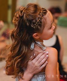 Flower girl hair Girls Recital Hair, Toddler Flower Girl Hair, Dance Recital Hair, Wedding Hairstyles For Kids, Recital Hair, Communion Hair, Ball Hair, Dance Hair